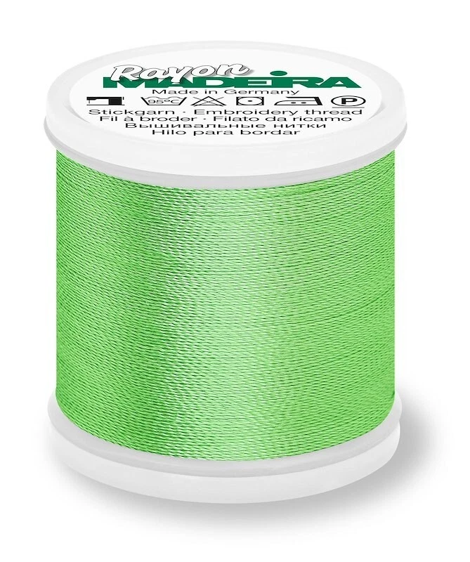 Madeira Rayon 40 machine embroidery thread 1000m spool color 1248 lime green - Image 1 of 1