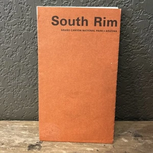Vintage Nationalpark Karte South Rim Grand Canyon 1976 Papiersammlung - Bild 1 von 6