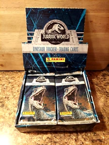 JURASSIC WORLD FALLEN KINGDOM "1 PACK OF CARDS" PANINI - 2018 - "HARD TO FIND" - Picture 1 of 4