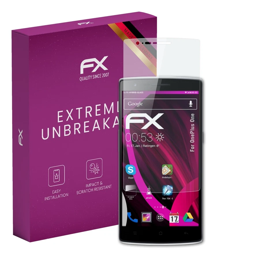 atFoliX Glass Protective Film for OnePlus One Glass Protector 9H Hybrid-Glass - Image 1 of 4