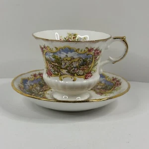 Paragon Chippendale F Pattern Teacup and Saucer Set England Fine Bone China - Picture 1 of 11