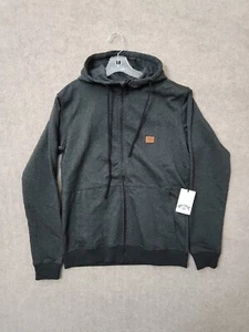 Billabong Hudson Full Zip Hoodie Mens S Black Long Sleeve Fleece Lined NEW - Picture 1 of 10