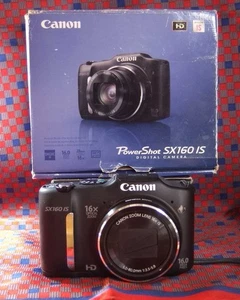 Canon PowerShot SX160 IS 16.0MP Digital Camera - Black (6354B001) - Picture 1 of 3