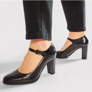 Clarks KAYLIN ALBA Damen Schwarz Kombi Leder Schuhe UK Größe 7 D EUR 41. - Bild 1 von 7