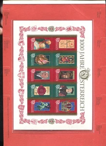 AUSTRIA MNH Mini Sheets Lot + Folder 12 Items - Picture 1 of 6