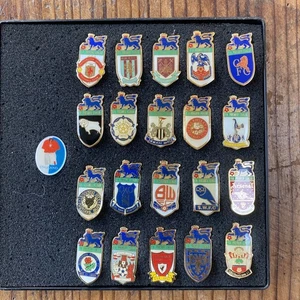 Vintage 97/98 Season FA Premier League Official Enamel Badges Full Set  - Picture 1 of 6