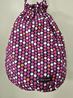Cartera Vera Bradley Azul Marino con Cordón de Lunares Rosa, Mochila, Bolso Húmedo Nueva Sin Etiquetas Foto 1 de 4