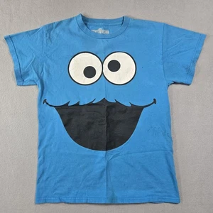 Camisa Monstruo Galleta Plaza Sésamo Para Hombres Pequeña Azul Gráfico Cara Camiseta Programa de TV 2009 - Imagen 1 de 12