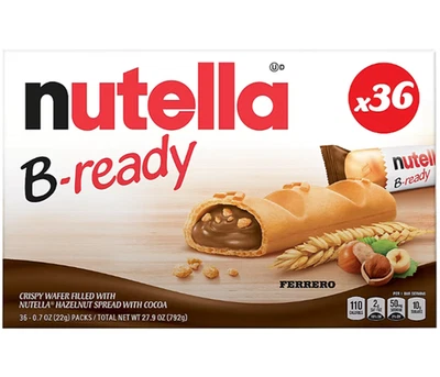Nutella B-Ready, Snack Bars, Hazelnut Spread With Cocoa, 36 ct. FREE shipping - Image 1 of 2