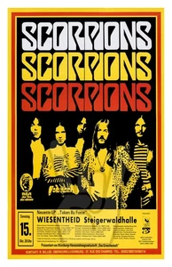 SCORPIONS 1977 GERMAN CONCERT POSTER 11x17 CLASSIC ULI ROTH RUDY SCHENKER RARE - Picture 1 of 4