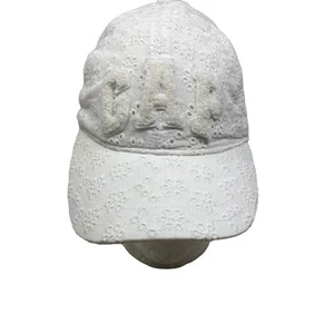 Gapkids Hat Girls L/XL White Eyelet Stretch Spellout - Picture 1 of 13