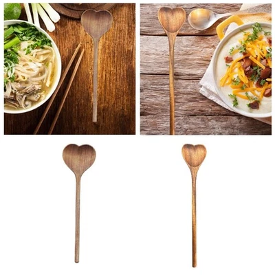 Деревянная ложка кухонные гаджеты с длинной ручкой салатная ложка для кухни дома походов - Изображение 1 из 2