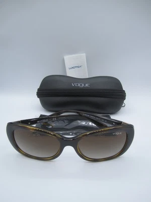 Vogue VO2943 Sunglasses Tortoise w/Stones Color W656/13 Brown Grad Lenses 55/17 - Image 1 of 4