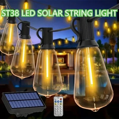 Solar Powered String Lights Outdoor 25LED Bulb Waterproof Garden Yard Home Decor - Image 1 of 4