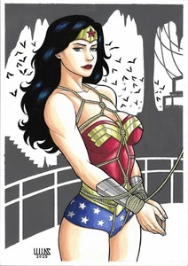 WONDER WOMAN AKT 8 X 11 PINUP - ORIGINAL COMIC SEITE VON LUCAS GOMES 2. JULI - Bild 1 von 2