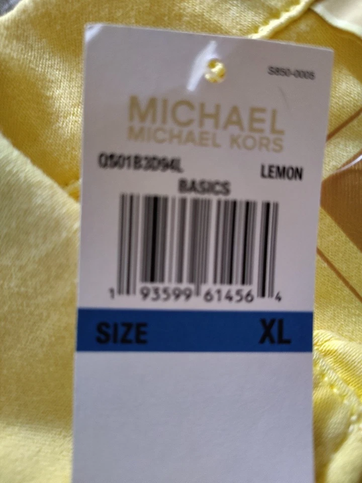 Chaqueta vaquera Michael Kors para mujer talla XL de algodón elástico, amarillo limón Foto 1 de 4