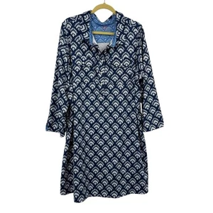Vineyard Vines Sankaty MARGO Shirt Dress Blue 3/4 Sleeve 3X UPF 50+ Performance - Picture 1 of 10