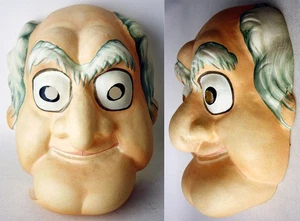 RARE VINTAGE 80's STATLER MUPPET SHOW MUPPETS PLASTIC MASK NEW ! - Picture 1 of 9