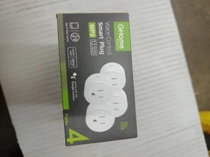ghome Smart Sprachsteuerung Smart Plug WP3 Weiß 4er Pack Neu, Alexa und Google Home - Bild 1 von 5