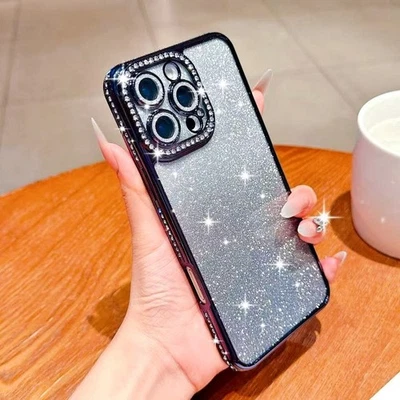 Glitter Diamond Case For Various Phone Bling Rhinestone Flash Cover Women Girls - Image 1 of 4