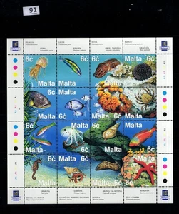 OB MALTA - MNH - FISH, SHELLS, MARINE LIFE - Picture 1 of 1