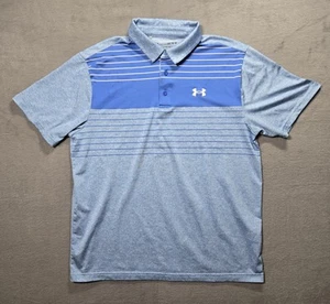 Under Armour The Playoff Polo Golf Shirt - Uomo Taglia Large - Blu Performance - Foto 1 di 6