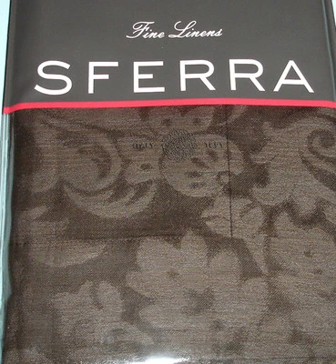 Sferra Layton Euro Sham Mocha Algodón Egipcio Satén Jacquard Italia Nuevo Foto 1 de 2