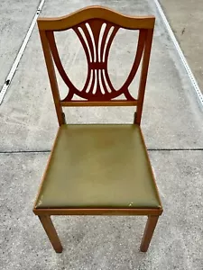 Vtg LEG-O-MATIC Airstream RV Travel Trailer Folding Wood Chair Style 131 - Picture 1 of 21