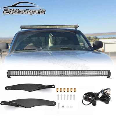  Kit de soporte de techo superior barra de luz LED curva de 52"" para 94-01 Dodge Ram 1500/2500 Foto 1 de 4