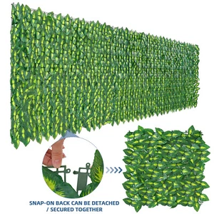2 Sizes Artificial Faux Ivy Leaf Privacy Fence Screen Decor Panels Outdoor Hedge - Picture 1 of 14