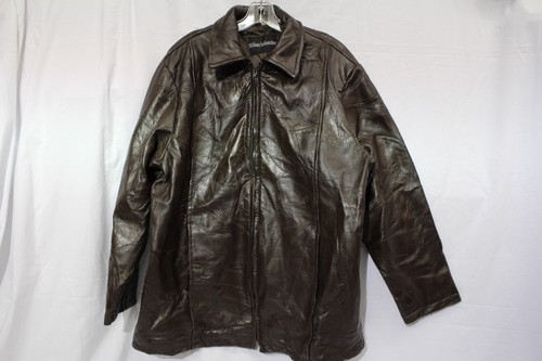 VALENTINO Giacca lunga patchwork JILLIAN VALENTINA pelle marrone testurizzata donna taglia XXL 97