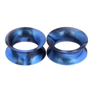 2PCS Colorful Thin Silicone Ear Gauges Soft Ear Plugs Ear Skins Tunnels Earrings - Picture 1 of 32