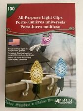 Adams All Purpose Light Clips 100 Holiday Christmas Clips For Rope Or String NIB