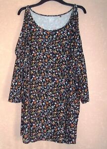 SIMPLY BE COLD SHOULDER FLORAL TOP. PLUS SIZE 30 NEW