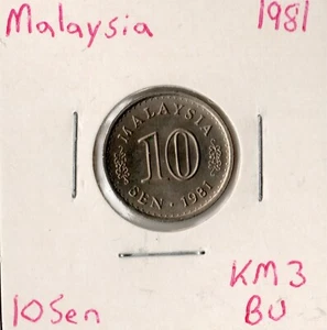 Coin Malaysia 10 Sen 1981 KM3 - Picture 1 of 2