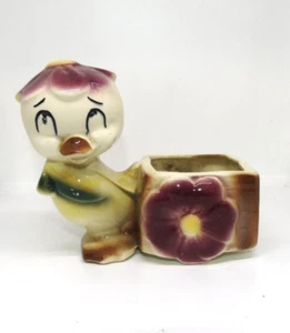 Duck With Cart American Bisque Planter Lot 15 - Imagen 1 de 6