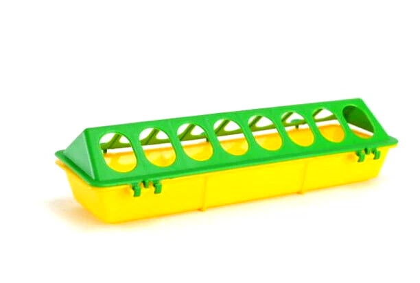 Futtertrog 30 cm Kunststoff für Wachteln Hühnerküken Kükentrog Trog Futter (D00) - Bild 1 von 1