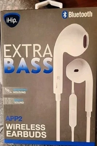 iHip APP2-BT Extra Bass Bluetooth Wireless Music Earphones Ergonomic . 2 Sets! - Picture 1 of 2