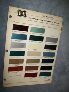 1965 Cadillac RM Rinshed Mason auto car paint chips set - Picture 1 of 1