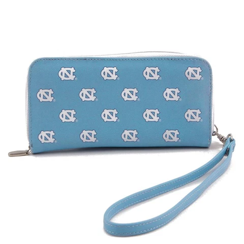 Ladies North Carolina Tarheels UNC Wristlet Womens Leather Wallet Cellphone Cover