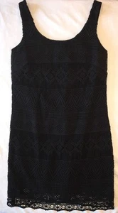 J Crew Dress 2 Crochet Tank Dress a8559 Black NWT $128 NEW! - Picture 1 of 3