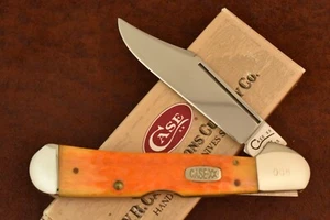 RARE CASE XX USA 1998 PERSIMMON ORANGE BONE FULL SIZE COPPERLOCK KNIFE 61549 LSS - Picture 1 of 8