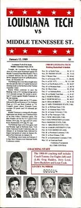 1989 Louisiana Tech-Middle Tennessee Men's Basketball Program  - Bild 1 von 2