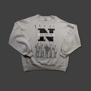 Felpa vintage made in USA Crable abbigliamento sportivo grande squadra di canottaggio marina - Foto 1 di 6