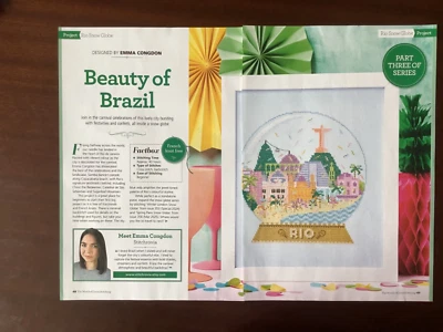 Rio Snow Globe Cross Stitch Chart **from a magazine** - Image 1 of 3