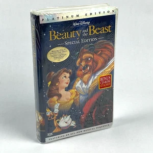 Beauty and the Beast Special Platinum Edition VHS Tape w/ Bonus CD Rom Sealed - Picture 1 of 12