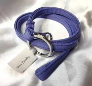 CORDÓN de Vera Bradley en PERIWINKLE PROFUNDO sólido, llavero, broche de langosta, nuevo con etiquetas - Imagen 1 de 5