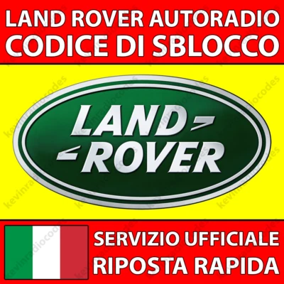 ✅LAND ROVER RADIO CODICE SBLOCCO DEFENDER DISCOVERY FREELANDER BECKER VISTEON✅ - Immagine 1 di 4