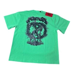 Meanest Medium Grafik T-Shirt mit Totenkopf Monster Design Grün Urban Fashion - Bild 1 von 4