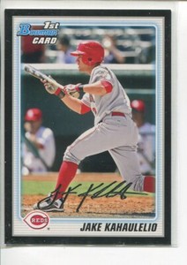 2010 Bowman Prospects Black Jake Kahaulelio BP88 Cincinnati Reds